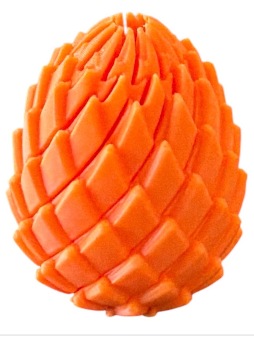 3D Printed Twist Fidget Dinosaur Egg- Orange
